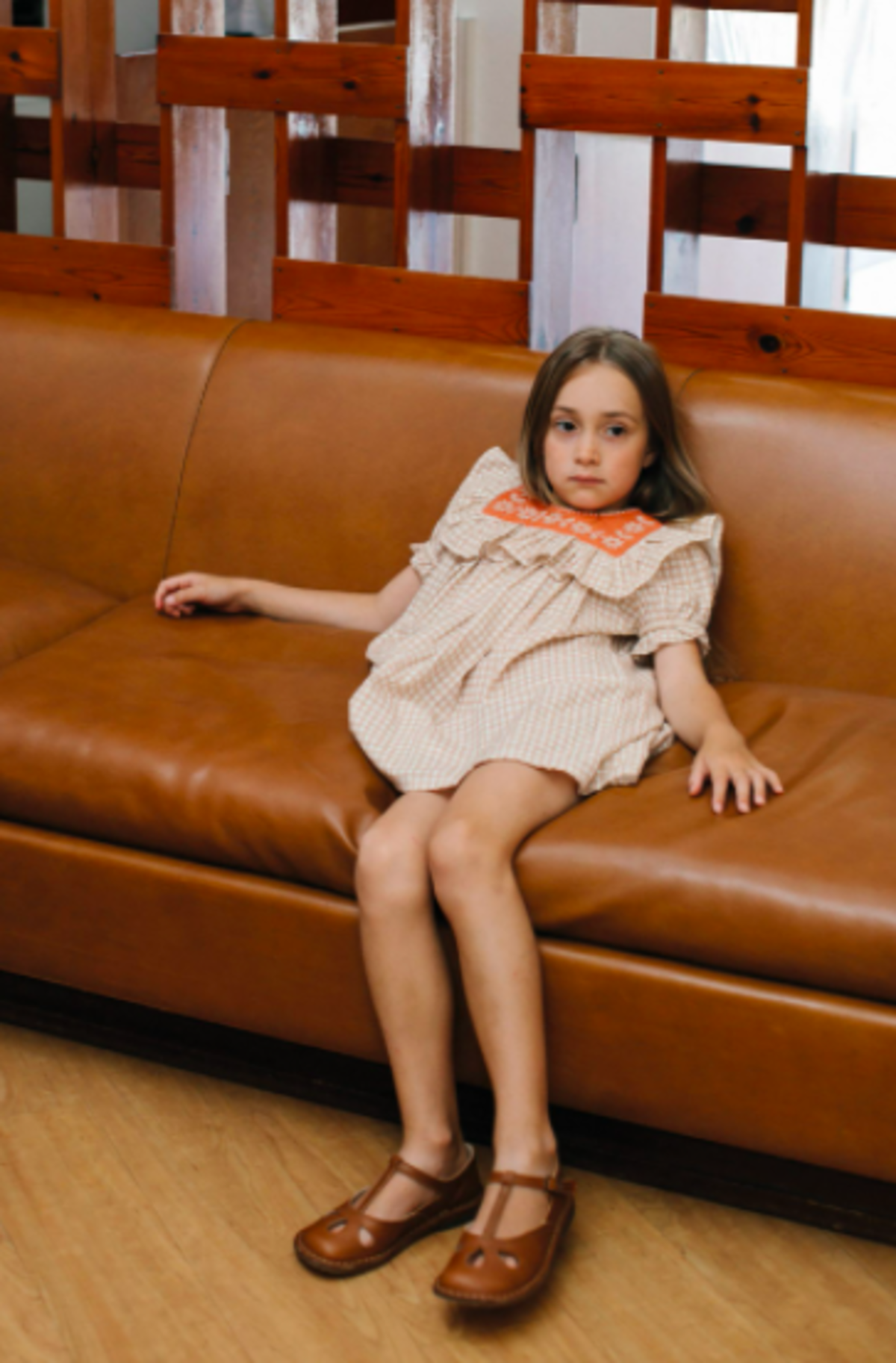 apolina Iris smock picninc check 9-11Y