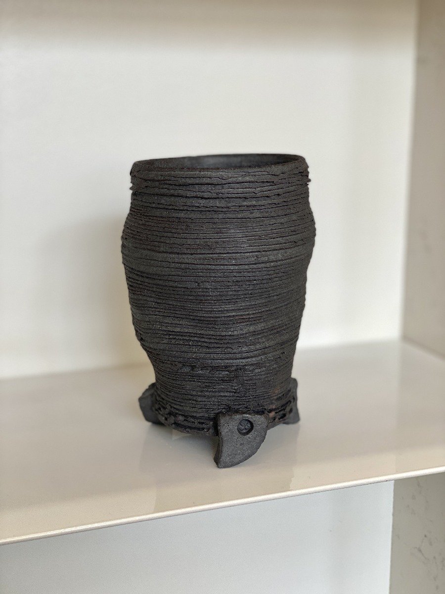 John Lawrence Ceramics Ceramic Trinity n15 Vase Black Garmentory