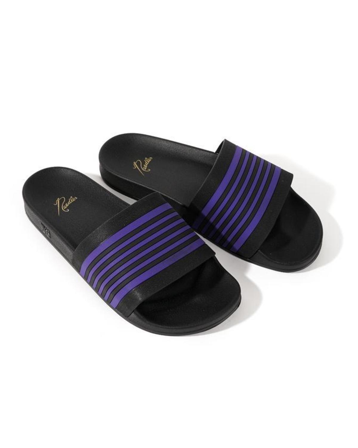 Needles Shower Track Line Sandals - Black/Purple | Garmentory