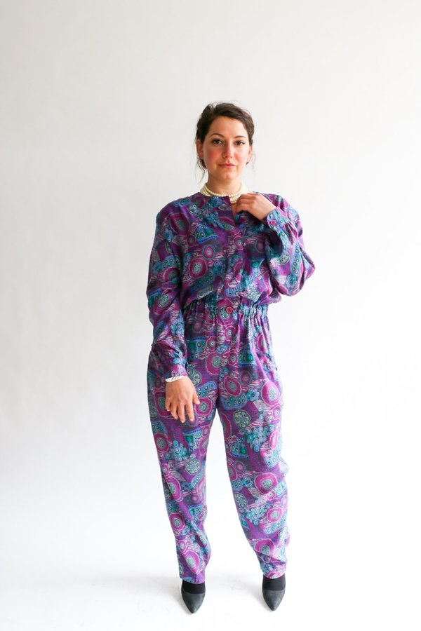 Vintage Diane Von Furstenberg Printed Jumpsuit | Garmentory