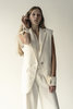 K M by L A N G E WOOL MARRY ME SLEVELESS PADDED SHOULDERS JACKET - cream - Thumbnail 1