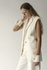 K M by L A N G E WOOL MARRY ME SLEVELESS PADDED SHOULDERS JACKET - cream - Thumbnail 2