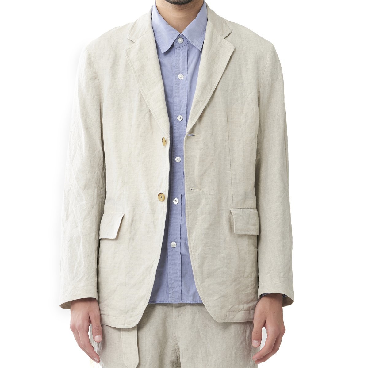 Sage de Cret Linen Blend Blazer Jacket - Natural | Garmentory