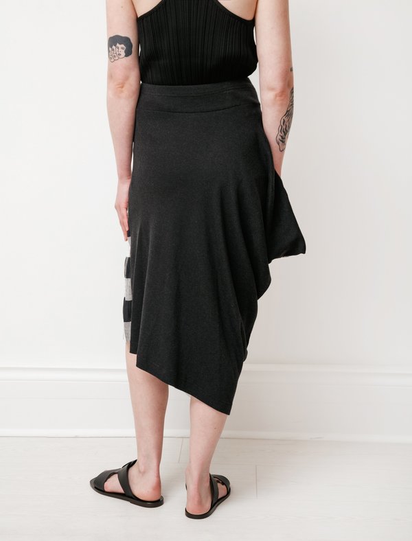 Y's by Yohji Yamamoto Asymmetric Gingham Skirt - Black/White Y's by Yohji Yamamoto Asymmetric Gingham Skirt - Black/White