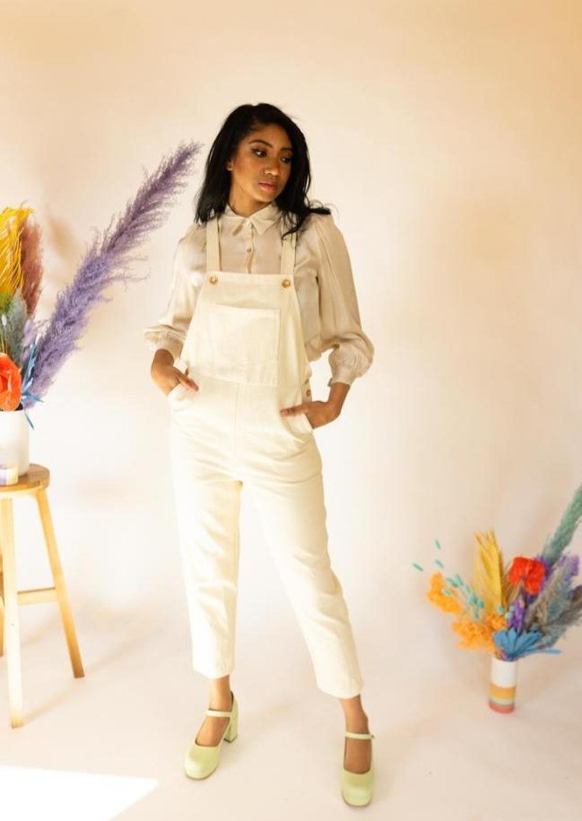 FRNCH Mahe Overalls - White - Image 1 of 5