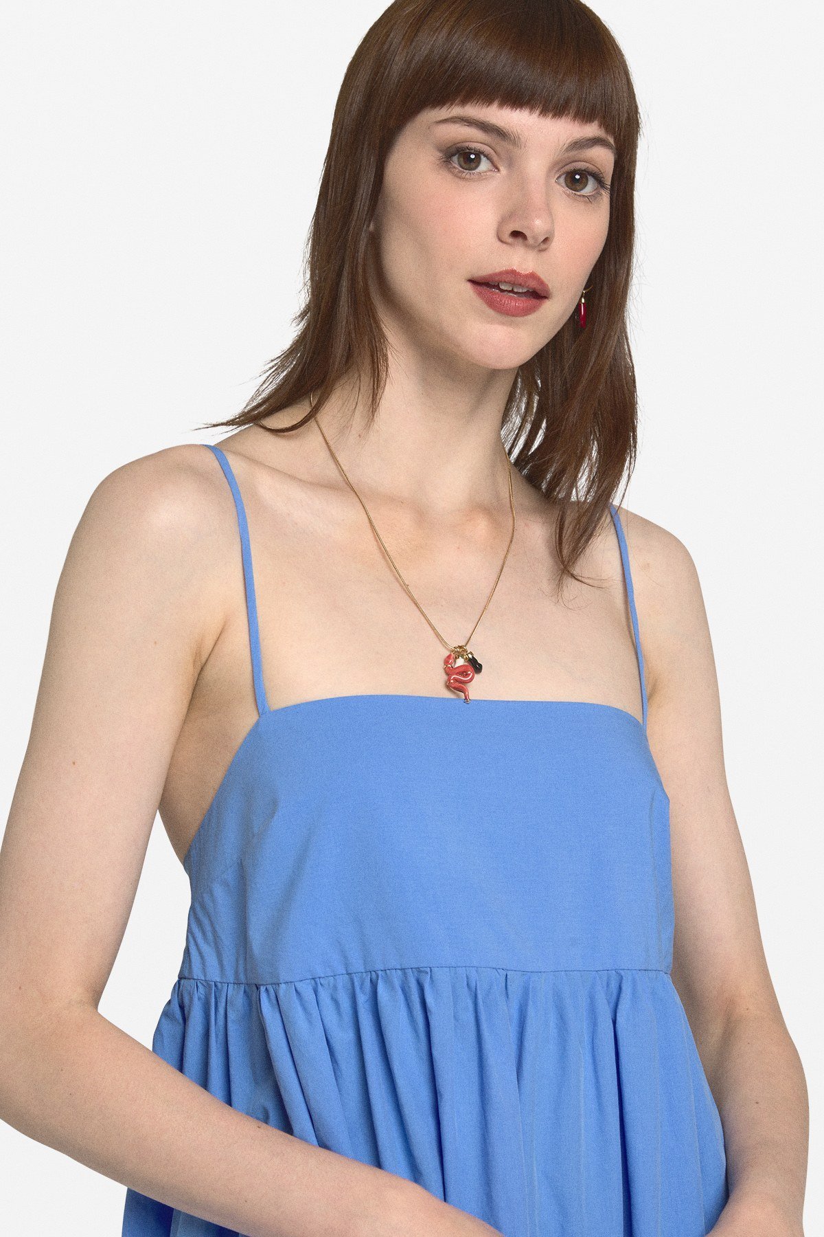 Ottod'ame POPLIN MIDI DRESS - MARINA - Image 3 of 5