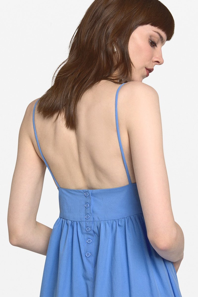 Ottod'ame POPLIN MIDI DRESS - MARINA