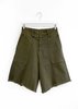 Baci Patch Pocket Raw Shorts - Army - Thumbnail 1