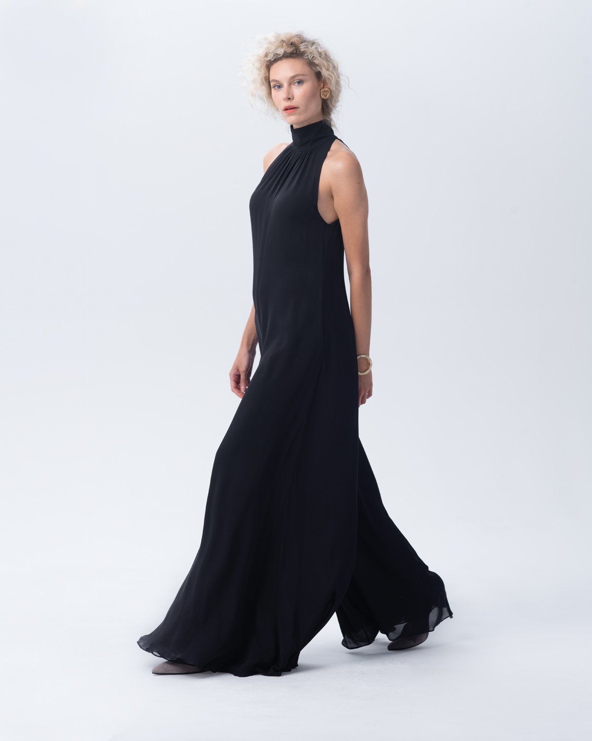 Voz Palazzo Jumpsuit - BLACK - Image 1 of 5