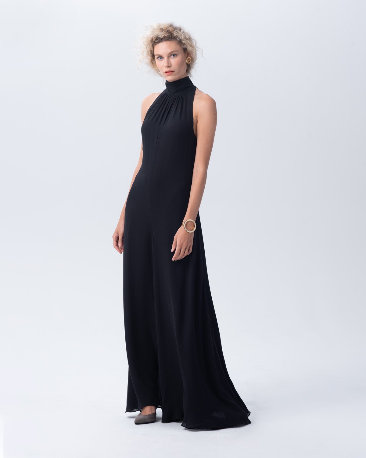 Voz Palazzo Jumpsuit - BLACK - Image 3 of 5