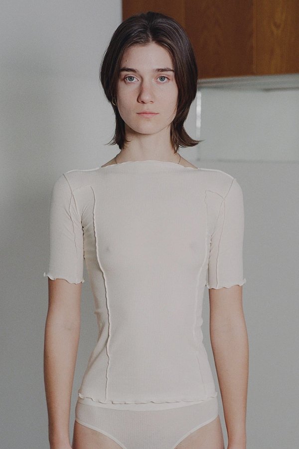 Baserange Organic Cotton Omato Top - Ecru Baserange Organic Cotton Omato Top - Ecru