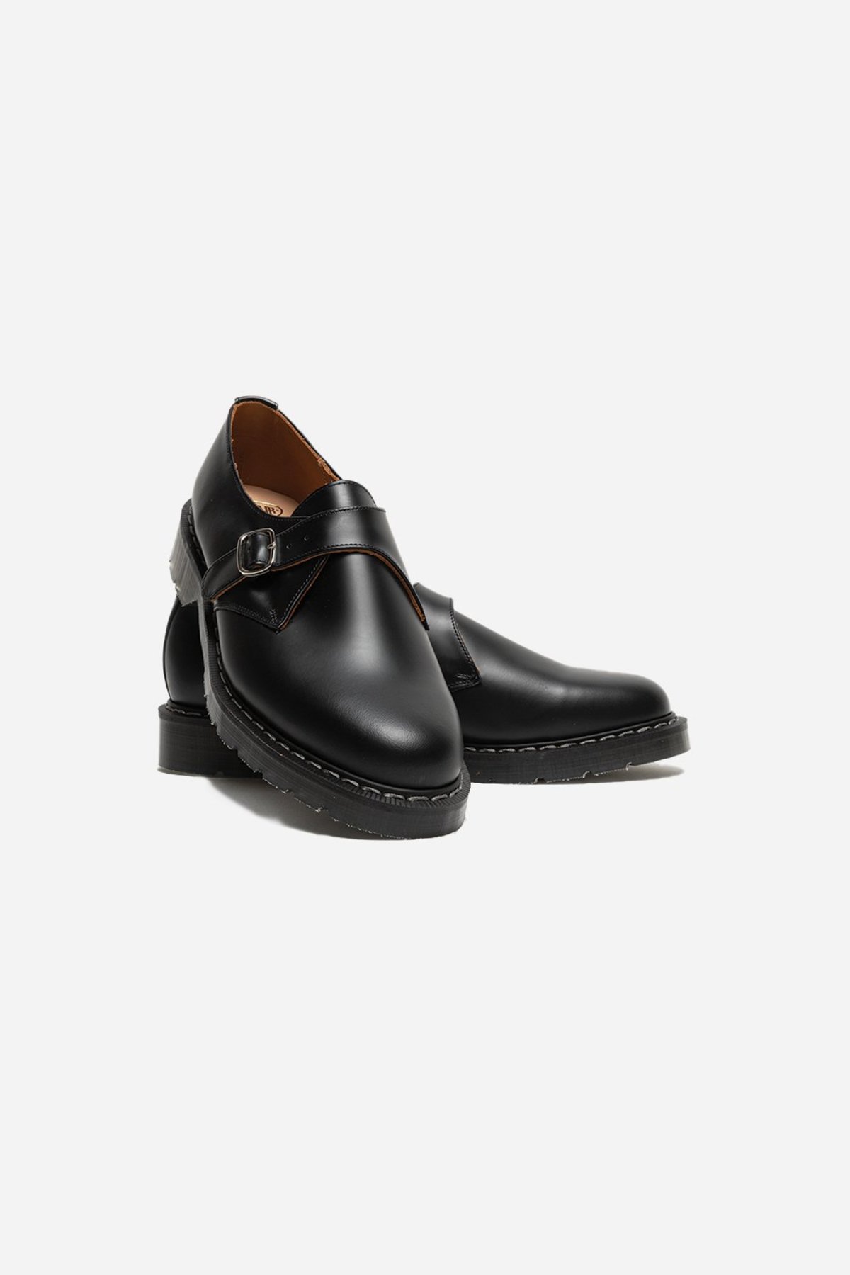 Solovair Single Buckle Monk Shoe Black Hi-Shine Garmentory