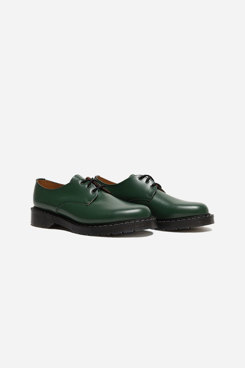 Solovair 3 Eye Gibson Shoe - British Racing Green Hi-Shine