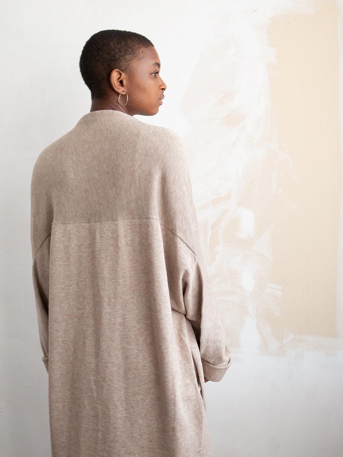 Lauren Manoogian Long Slouch Cardigan - Ecru | Garmentory