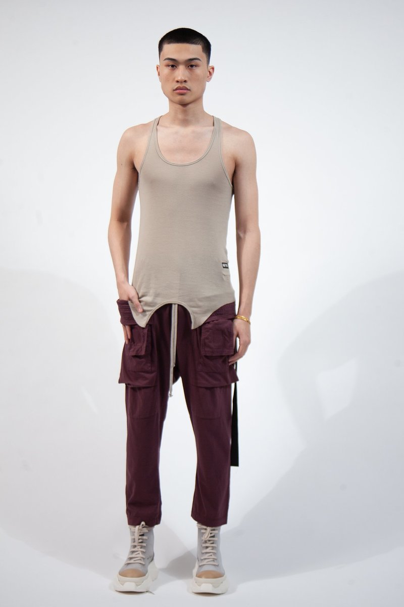 トップス Rick Owens basic tank L PEARL Rick Owens basic tank L PEARL