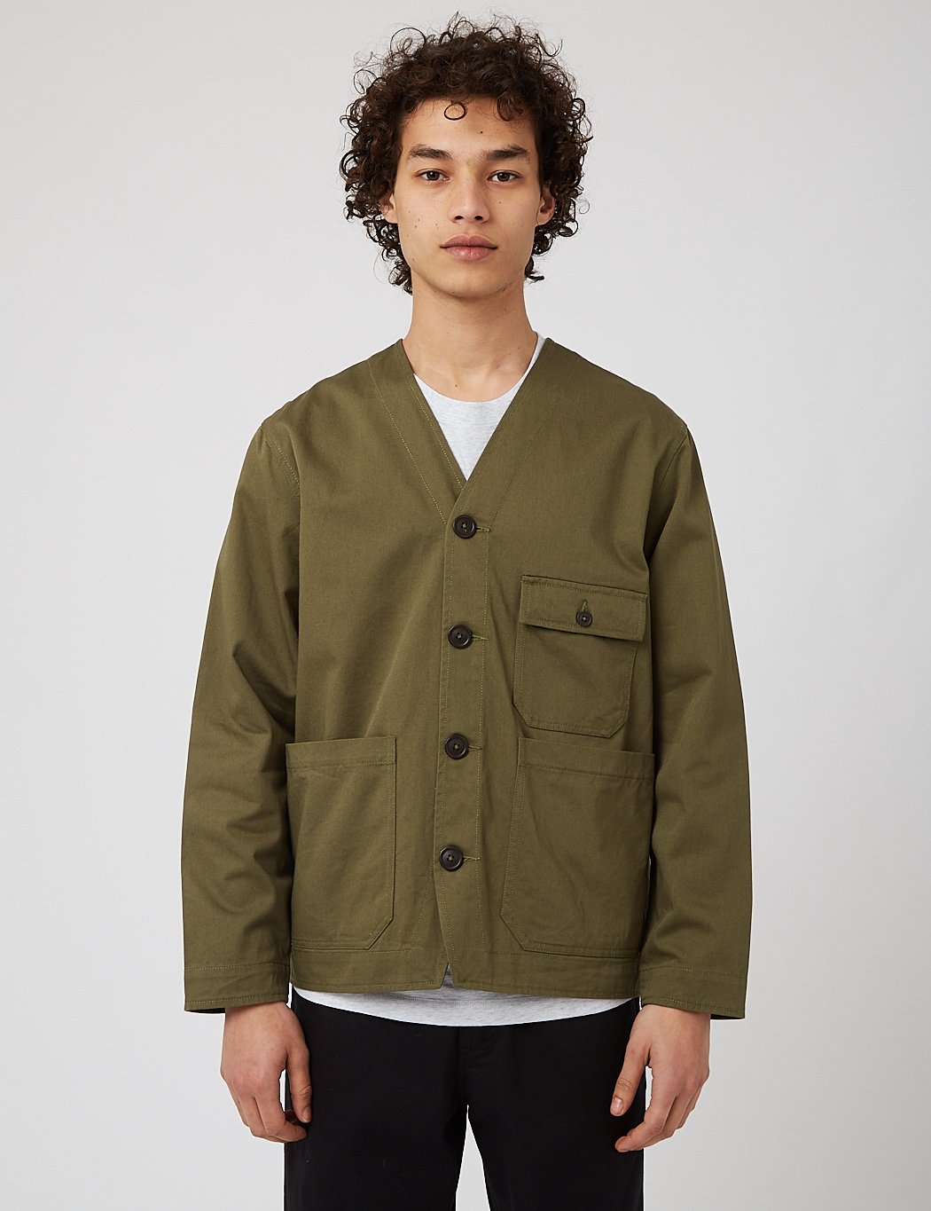Universal Works Cabin Jacket - Light Olive | Garmentory