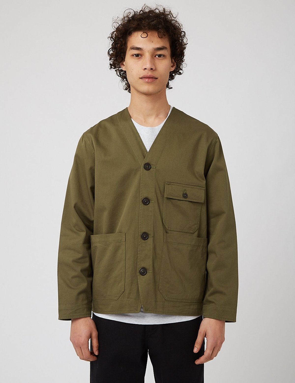 Universal Works Cabin Jacket - Light Olive | Garmentory