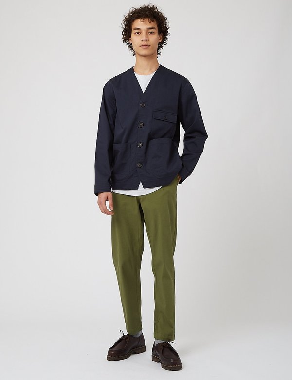 Universal Works Cabin Jacket - Navy Blue | Garmentory