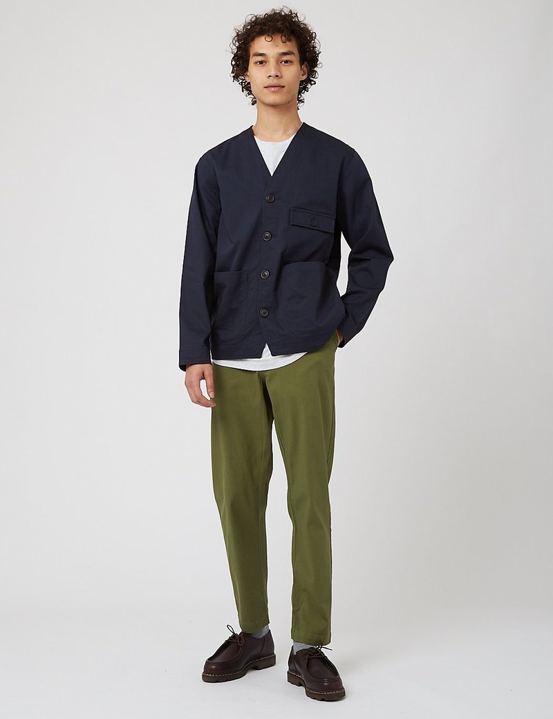Universal Works Cabin Jacket - Navy Blue | Garmentory