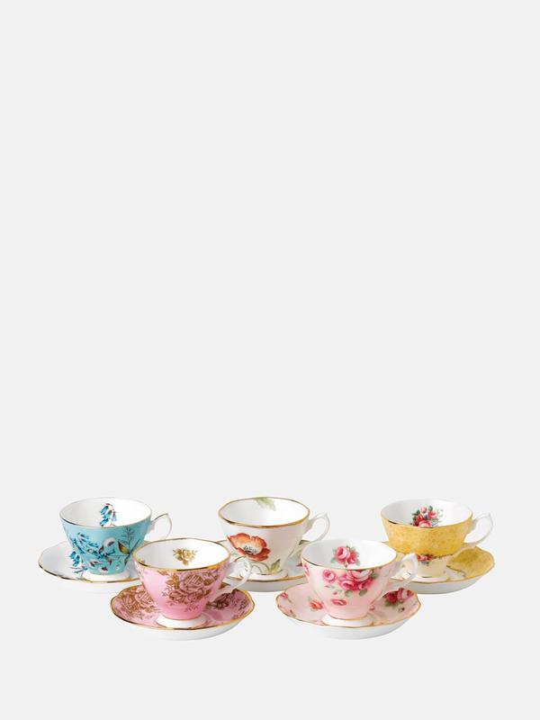100 Years 1950-1990 5P Teacup Saucer set 100 Years 1950-1990 5P Teacup Saucer set