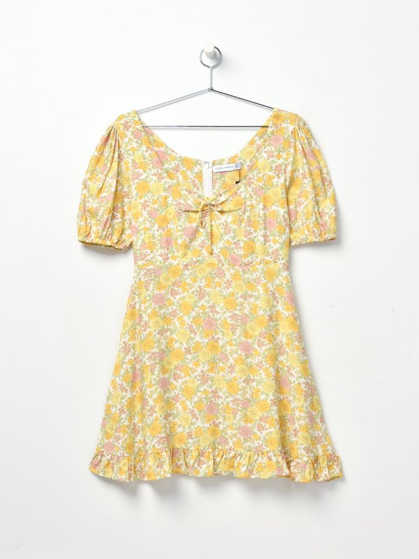 AGATHE MINI DRESS_GREY GARDEN FLORAL PRINT AGATHE MINI DRESS_GREY GARDEN FLORAL PRINT
