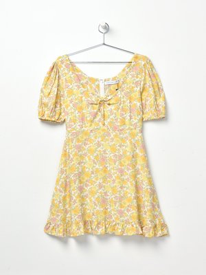 AGATHE MINI DRESS_GREY GARDEN FLORAL PRINT AGATHE MINI DRESS_GREY GARDEN FLORAL PRINT
