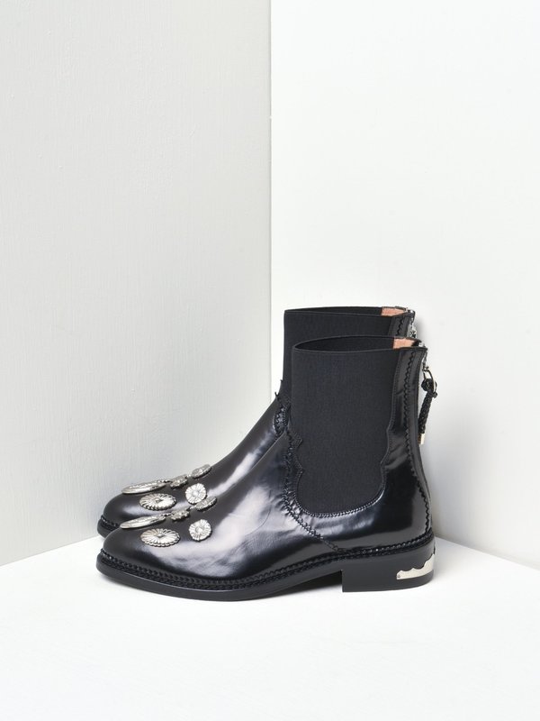AJ990_Black Suede Hardware Boots_BLACK LEATHER AJ990_Black Suede Hardware Boots_BLACK LEATHER