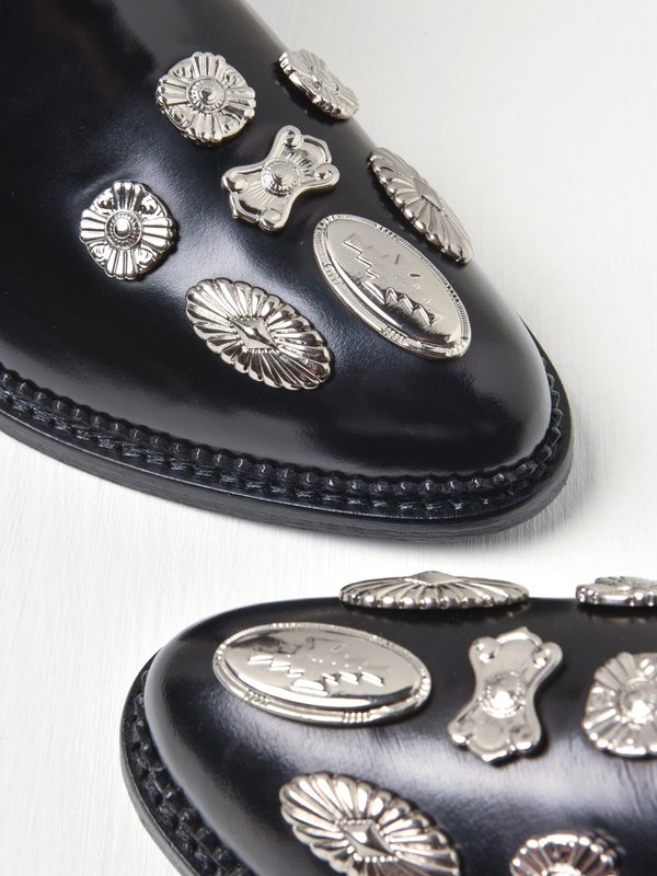 AJ990_Black Suede Hardware Boots_BLACK LEATHER AJ990_Black Suede Hardware Boots_BLACK LEATHER