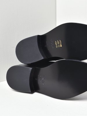 AJ990_Black Suede Hardware Boots_BLACK LEATHER AJ990_Black Suede Hardware Boots_BLACK LEATHER
