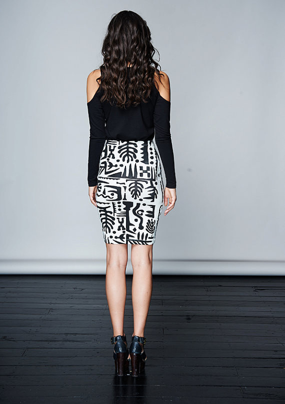 Komana Aubrey's Garden Screen Print Skirt Komana Aubrey's Garden Screen Print Skirt