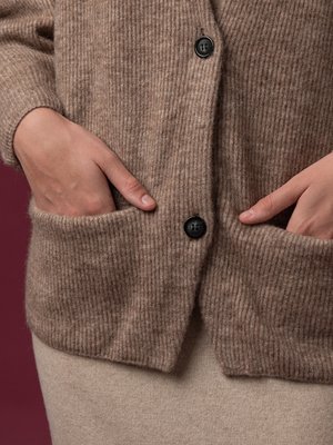 Alpaca Curved Sleeve Cardigan_Beige Alpaca Curved Sleeve Cardigan_Beige