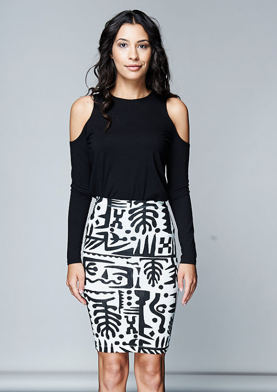 Komana Aubrey's Garden Screen Print Skirt Komana Aubrey's Garden Screen Print Skirt