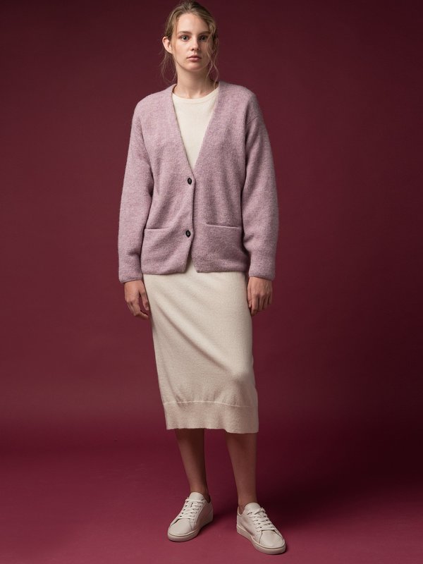 Alpaca Curved Sleeve Cardigan_Light Purple Alpaca Curved Sleeve Cardigan_Light Purple