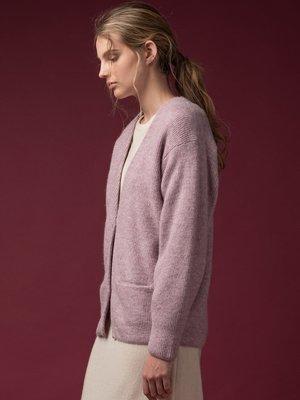Alpaca Curved Sleeve Cardigan_Light Purple Alpaca Curved Sleeve Cardigan_Light Purple