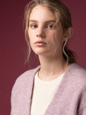 Alpaca Curved Sleeve Cardigan_Light Purple Alpaca Curved Sleeve Cardigan_Light Purple