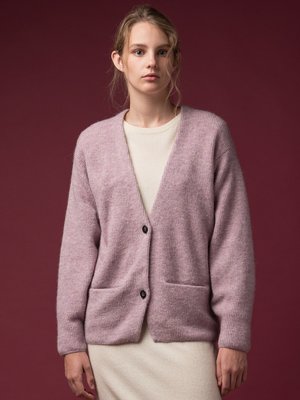 Alpaca Curved Sleeve Cardigan_Light Purple Alpaca Curved Sleeve Cardigan_Light Purple