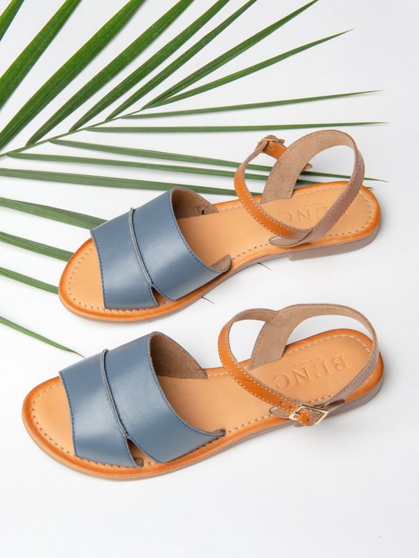 Ankle Strap Sandal_CB_Blue/Tan Ankle Strap Sandal_CB_Blue/Tan