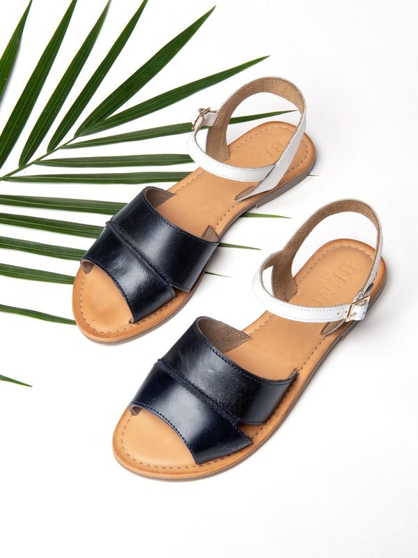 Ankle Strap Sandal_CB_Navy/White Ankle Strap Sandal_CB_Navy/White