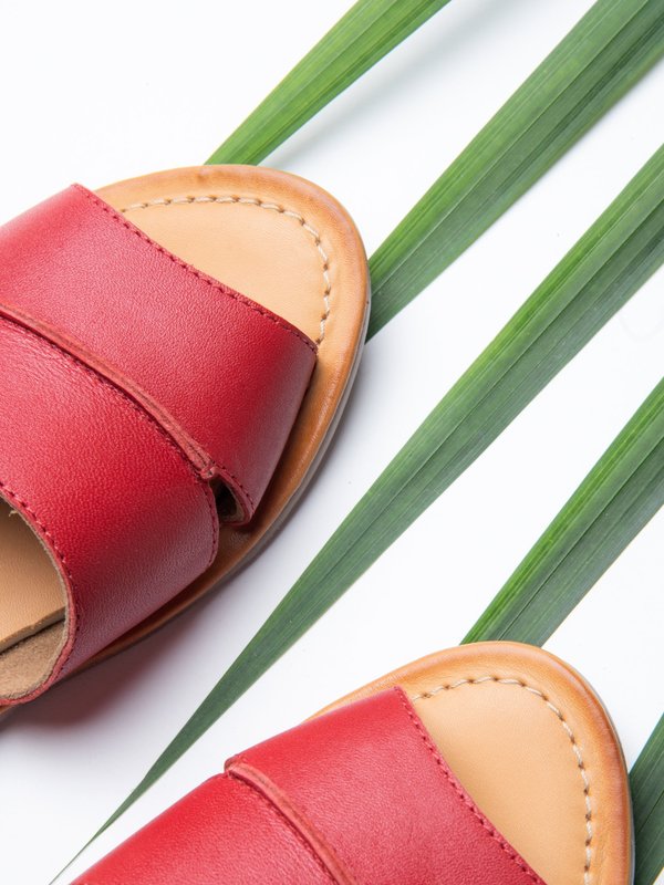 Ankle Strap Sandal_CB_Red/Tan Ankle Strap Sandal_CB_Red/Tan