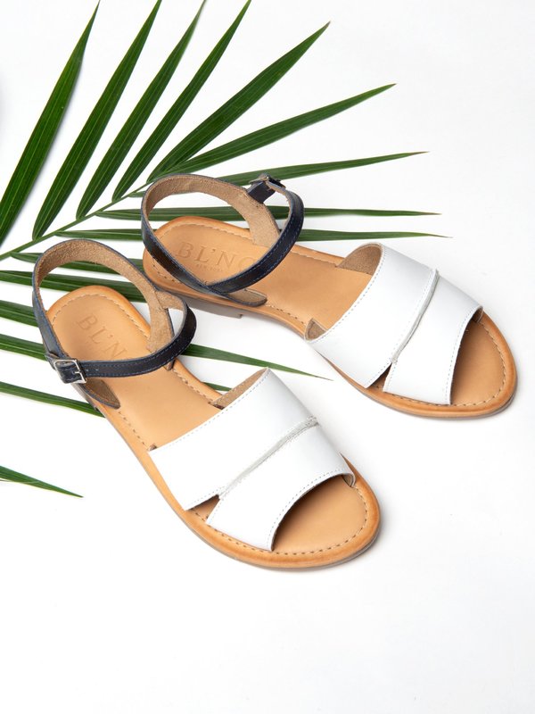 Ankle Strap Sandal_CB_White/Navy Ankle Strap Sandal_CB_White/Navy