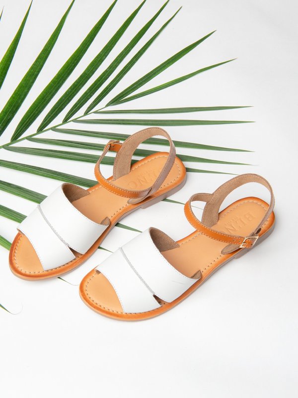 Ankle Strap Sandal_CB_White/Tan Ankle Strap Sandal_CB_White/Tan