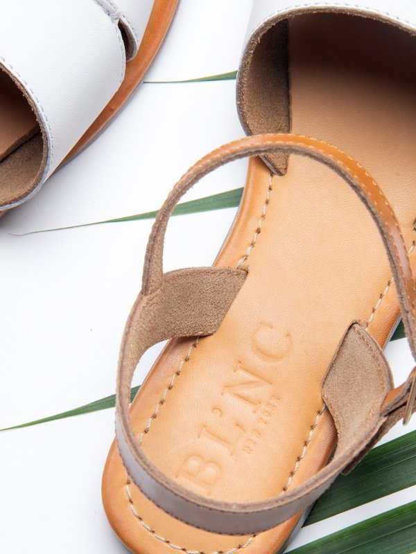 Ankle Strap Sandal_CB_White/Tan Ankle Strap Sandal_CB_White/Tan