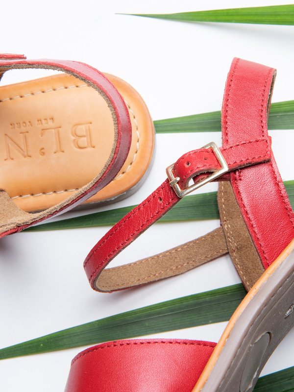 Ankle Strap Sandal_Red Ankle Strap Sandal_Red