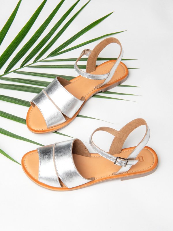 Ankle Strap Sandal_Silver Ankle Strap Sandal_Silver