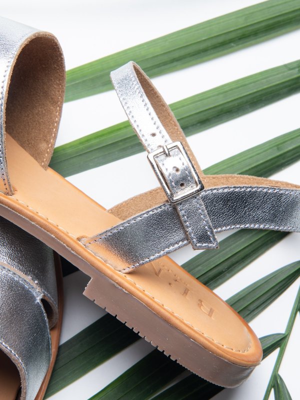 Ankle Strap Sandal_Silver Ankle Strap Sandal_Silver