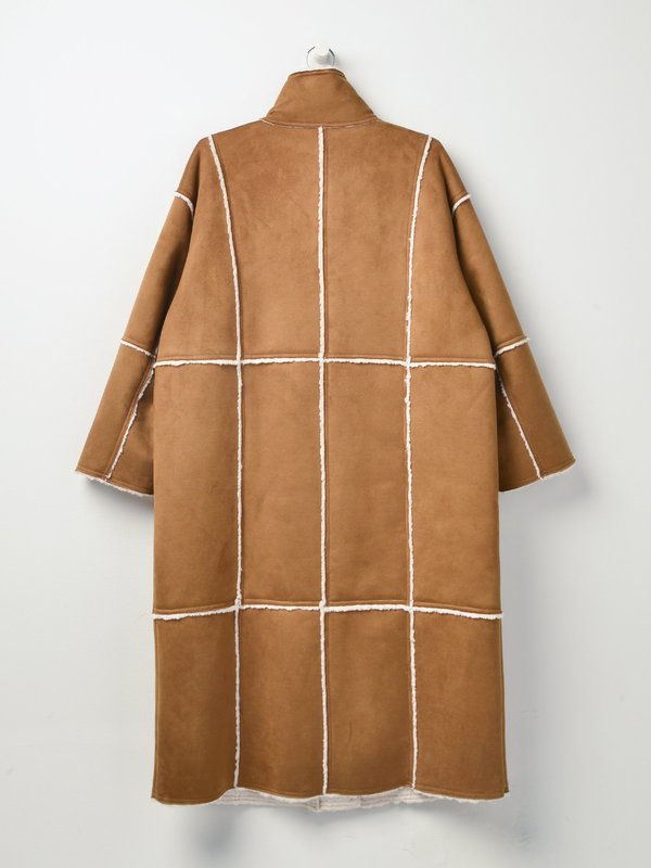 ARIA COAT_BROWN/OFF WHITE ARIA COAT_BROWN/OFF WHITE