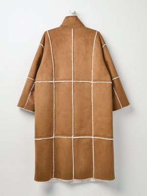 ARIA COAT_BROWN/OFF WHITE ARIA COAT_BROWN/OFF WHITE