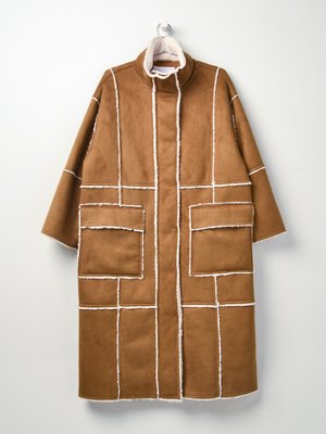 ARIA COAT_BROWN/OFF WHITE ARIA COAT_BROWN/OFF WHITE