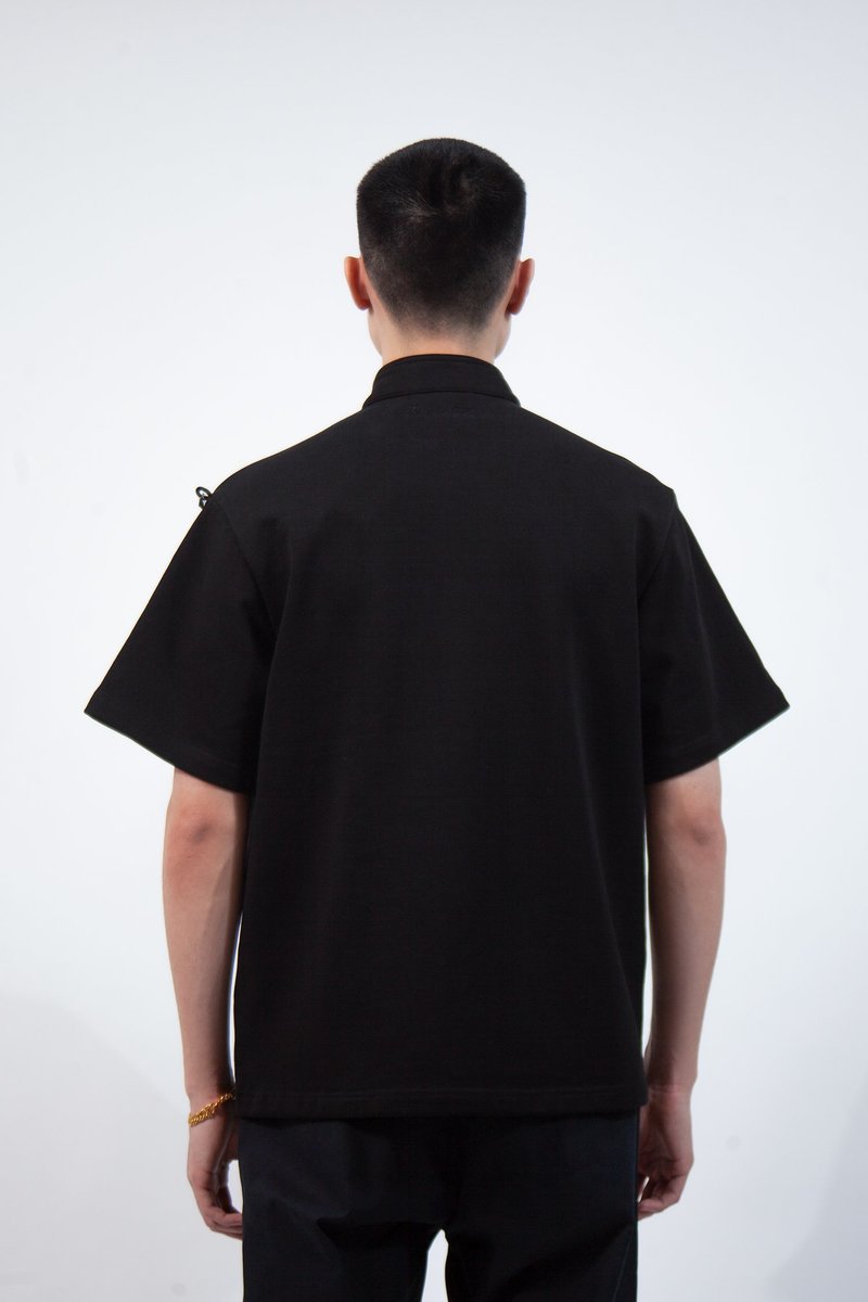 Xander Zhou Side Button T-Shirt - black | Garmentory