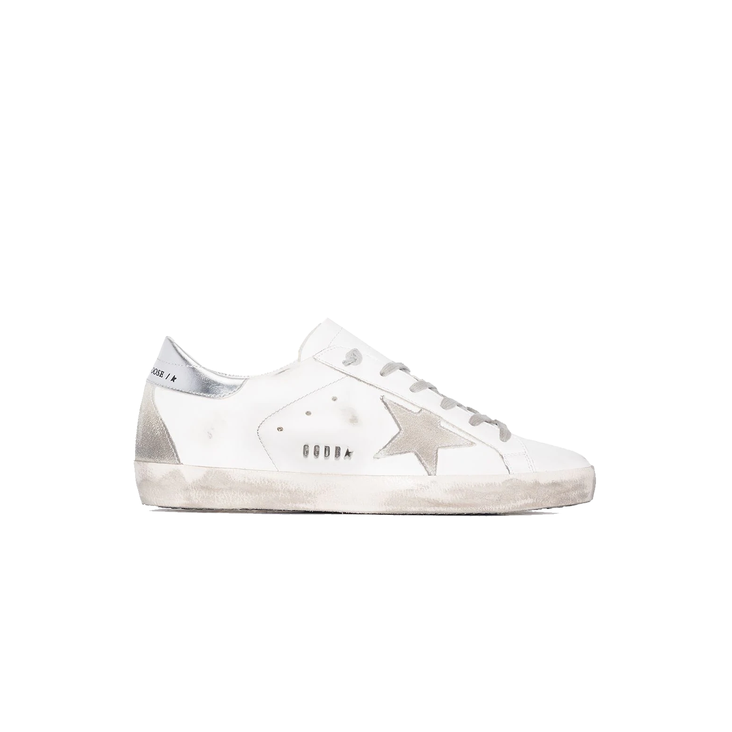 ★Golden ★ Superstar Lettering Effect Sneakers White S Men's Super-Star LTD CNY in white leather with lettering on